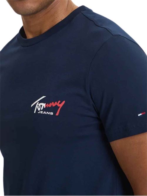T-shirt slim fit con logo Tommy Jeans | DM0DM22538C1G